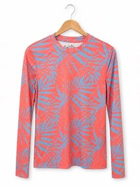 Salt Life SLX Women’s S Coral Blue Tropical Long Sleeve Performance Shirt